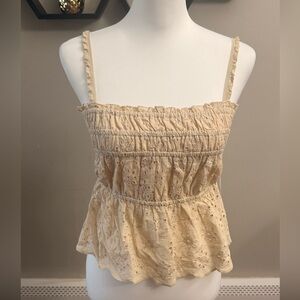 URBAN Romantics Beige Eyelet Camisole